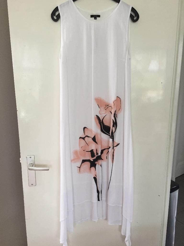 Mouwloze zomerjurk, mt 38 NIEUW, Maat 38/40 (M), Wit, Nieuw, Ophalen of Verzenden