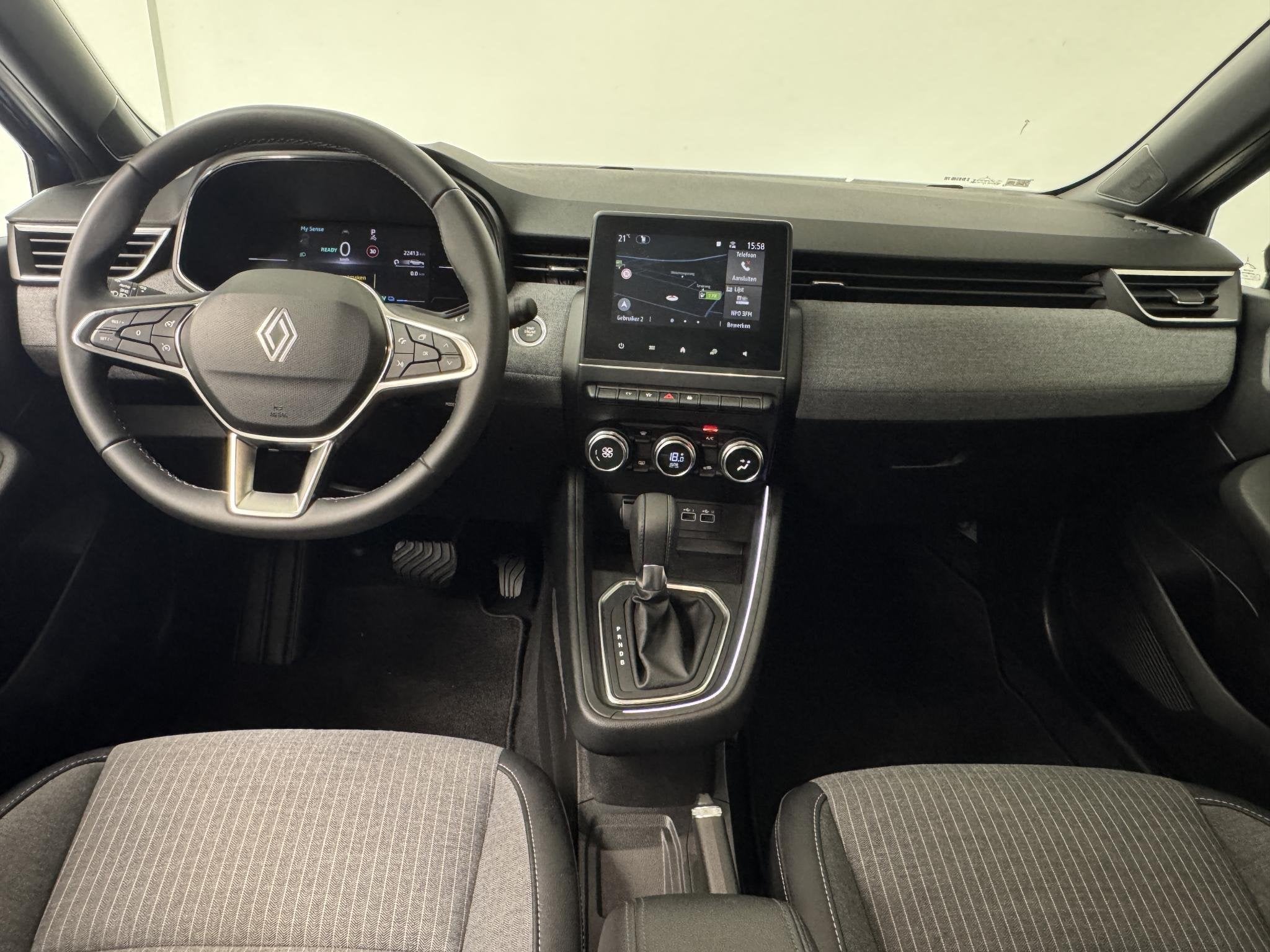 Renault Clio 1.6 E-Tech Full Hybrid 145 Techno | Camera | Cl, Gebruikt, Met garantie (alle), Blauw, Leder en Stof
