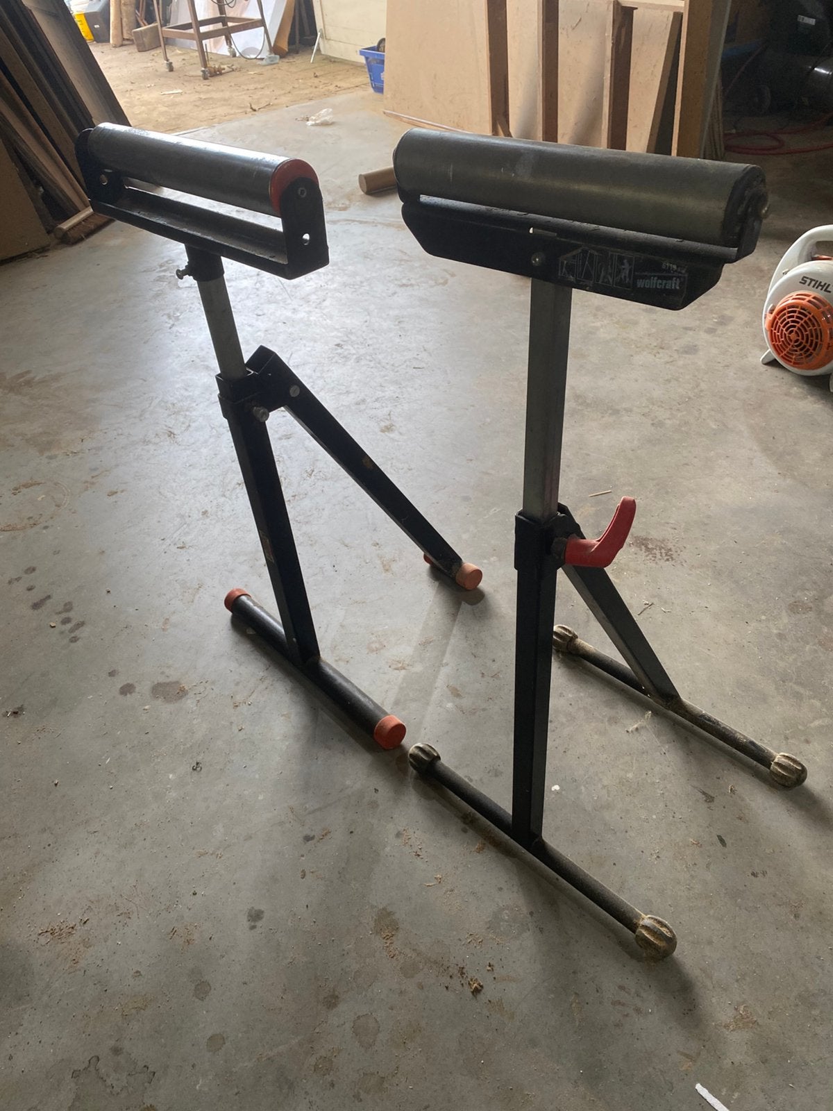 Verstelbare rolbokken, Ophalen