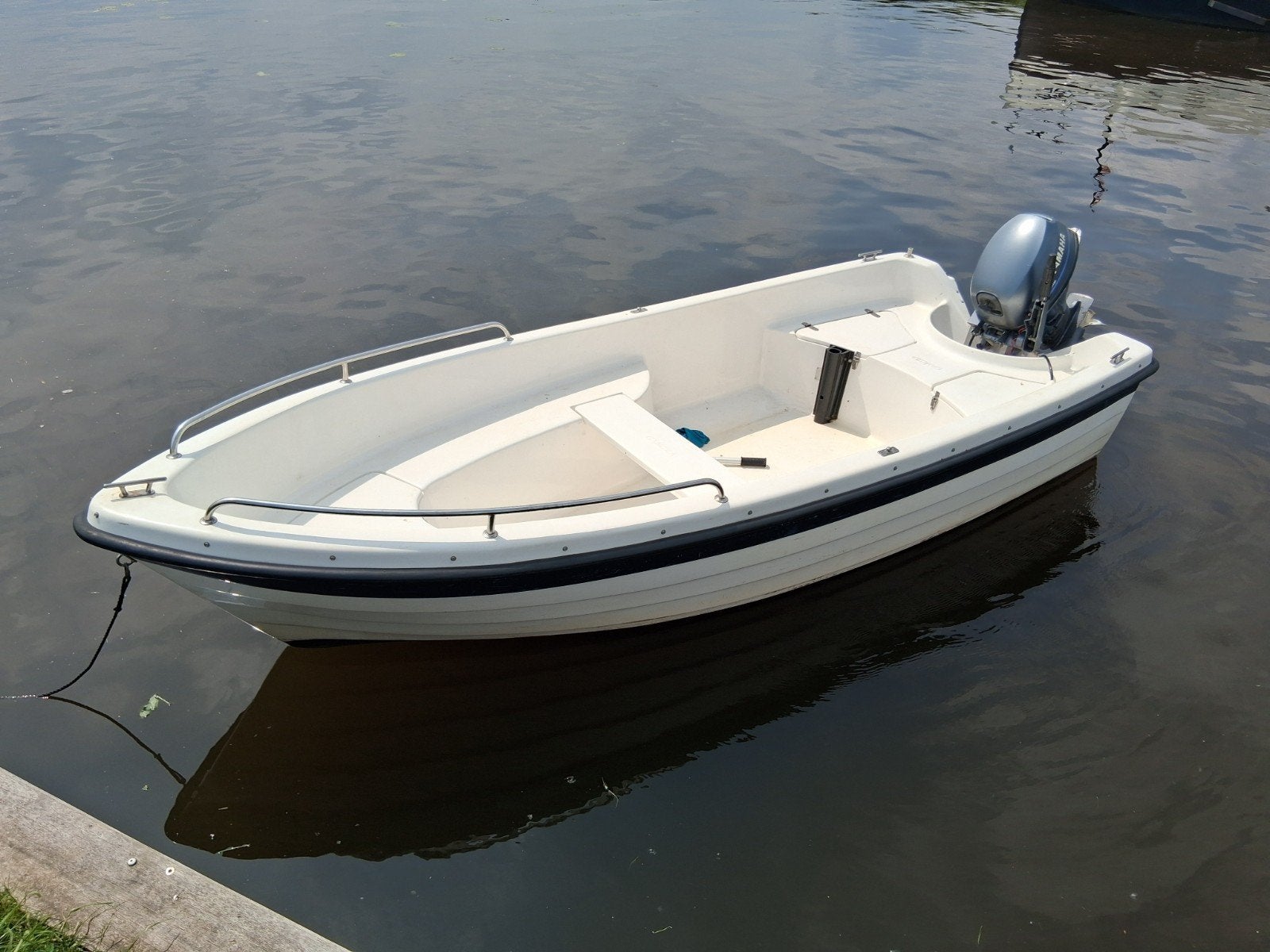 Polyester Gańcza 405 met Yamaha 9.9 pk en trailer, Watersport en Boten, Motorboten en Motorjachten, Benzine, Overige merken, Gebruikt