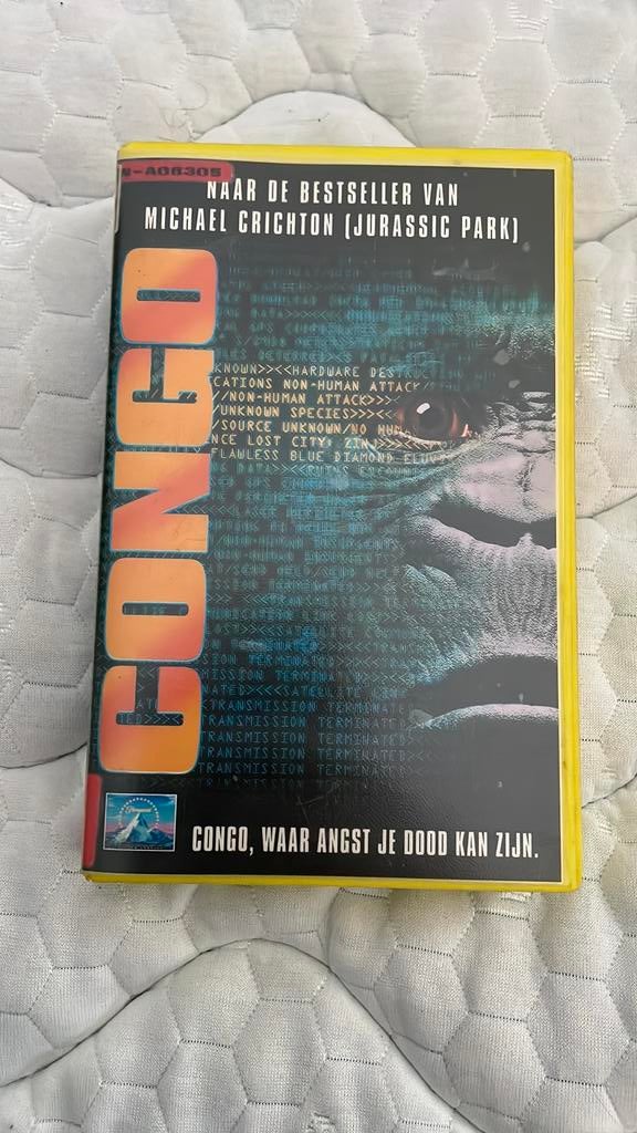 Congo VHS (Ex Rental) – Retro Jungle Avontuur, Vanaf 16 jaar, Ophalen of Verzenden, Zo goed als nieuw, Horror