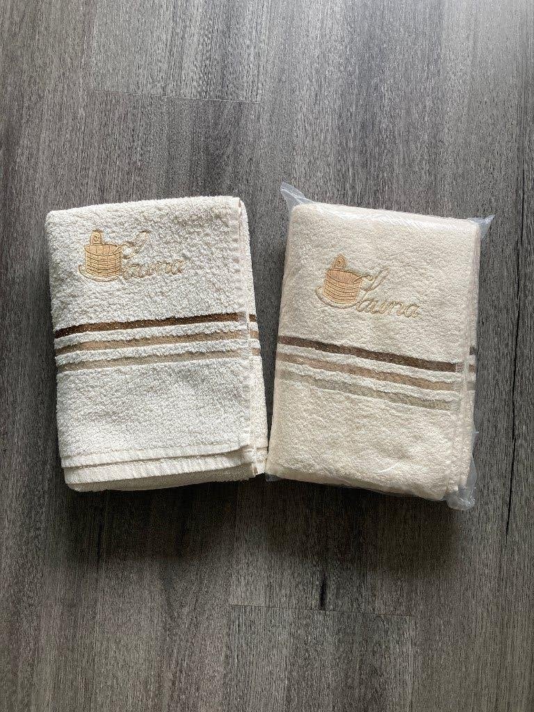 2 Sauna Handdoeken, Ophalen of Verzenden, Zo goed als nieuw, Onderdelen