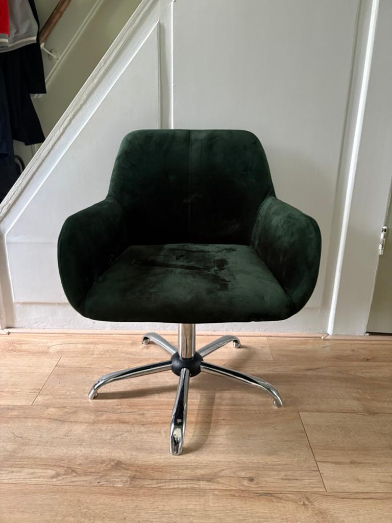2 nieuwe eetkamerstoelen via XL fluweel groen, Ophalen, Twee, Overige kleuren, Nieuw