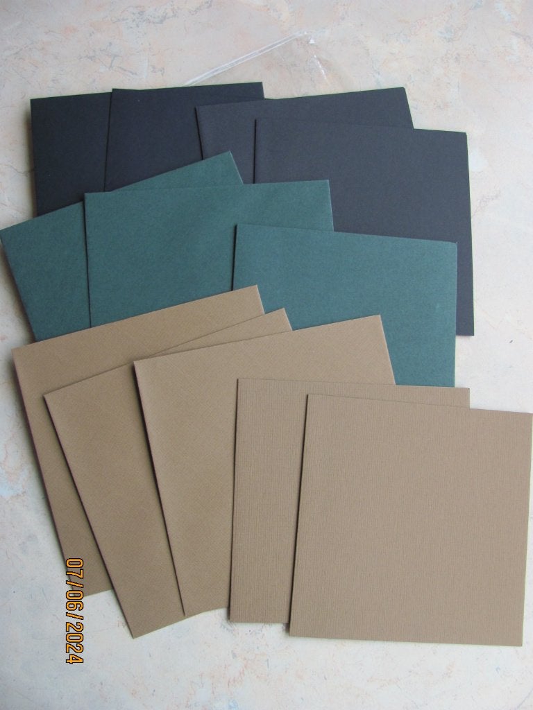 NIEUW dubbele gekleurde KAARTEN set vierkant ENVELOP papier, Ophalen of Verzenden, Nieuw, Overige thema's, Blanco kaart of Basiskaart
