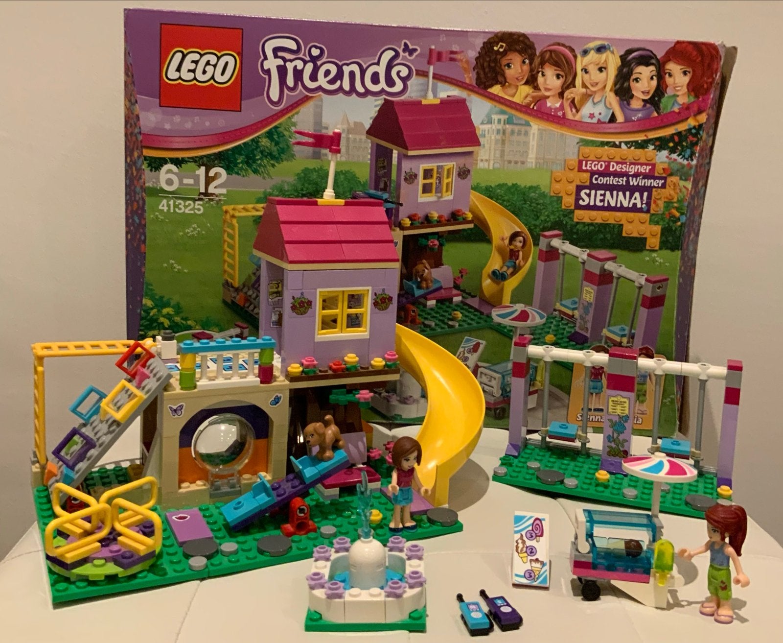 Lego Friends Heartlake Speeltuin 41325 - Compleet met doos, Lego, Friends, Ophalen of Verzenden, Zo goed als nieuw