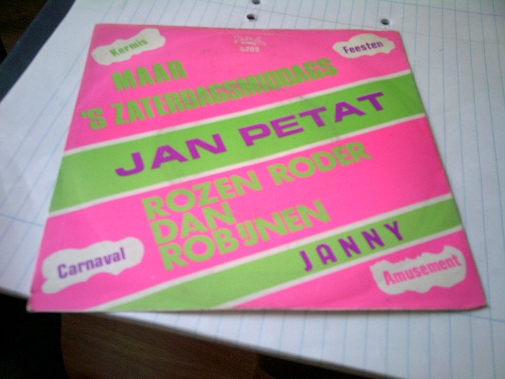 JANNY ROZEN ZONDER DOORNEN - JAN PETAT MAAR ' S ZATERDAGSMID, 7 inch, 1980 - 1989, Ophalen of Verzenden, Levenslied of Smartlap
