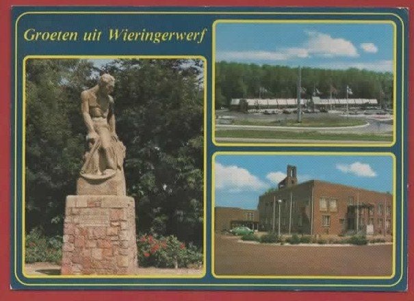 Wieringerwerf (N.H.) - 3-luik - 1987 (pst.st. Haarlem), Ophalen of Verzenden, 1980 tot heden, Gelopen, Noord-Holland