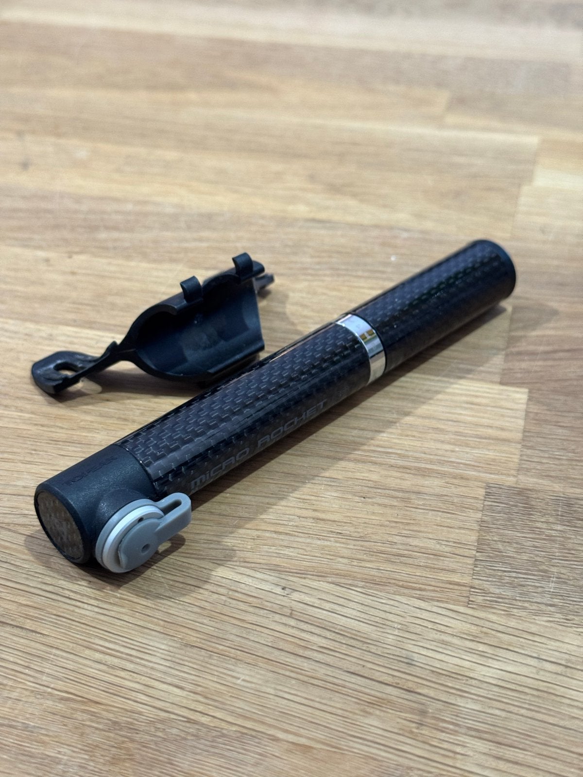 Topeak Micro Rocket CB Mini Fietspomp Carbon, Ophalen of Verzenden, Gebruikt