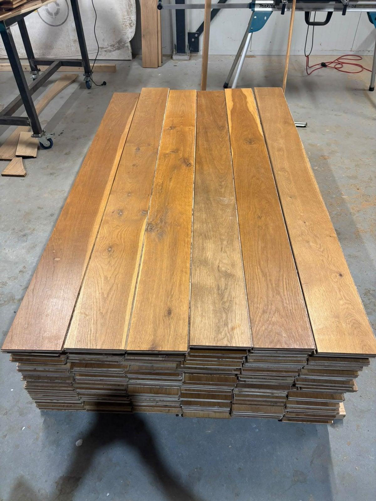 Eiken lamelparket houten vloer +/-68m2 18cm breed 1.6cm dik, Zo goed als nieuw, 10 m² of meer, 10 tot 30 cm, Hout