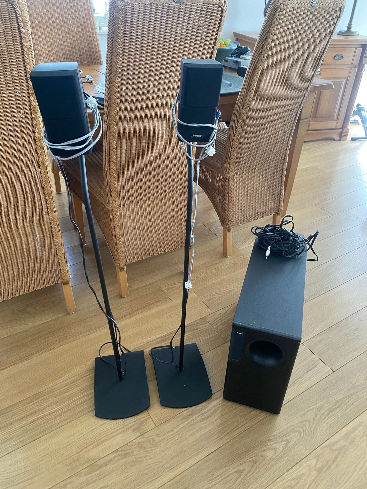 Bose Lifestyle 5 Speakerset met Subwoofer, Standaards & AB, 2.1-systeem, 70 watt of meer, Zo goed als nieuw, Overige spelers