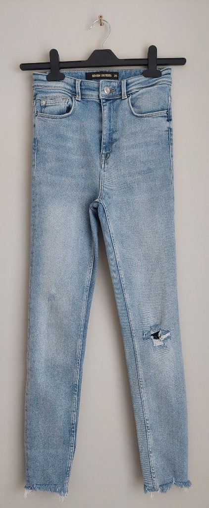 Seven Sisters skinny jeans (maat 25), Ophalen of Verzenden, Zo goed als nieuw, W27 (confectie 34) of kleiner, Blauw