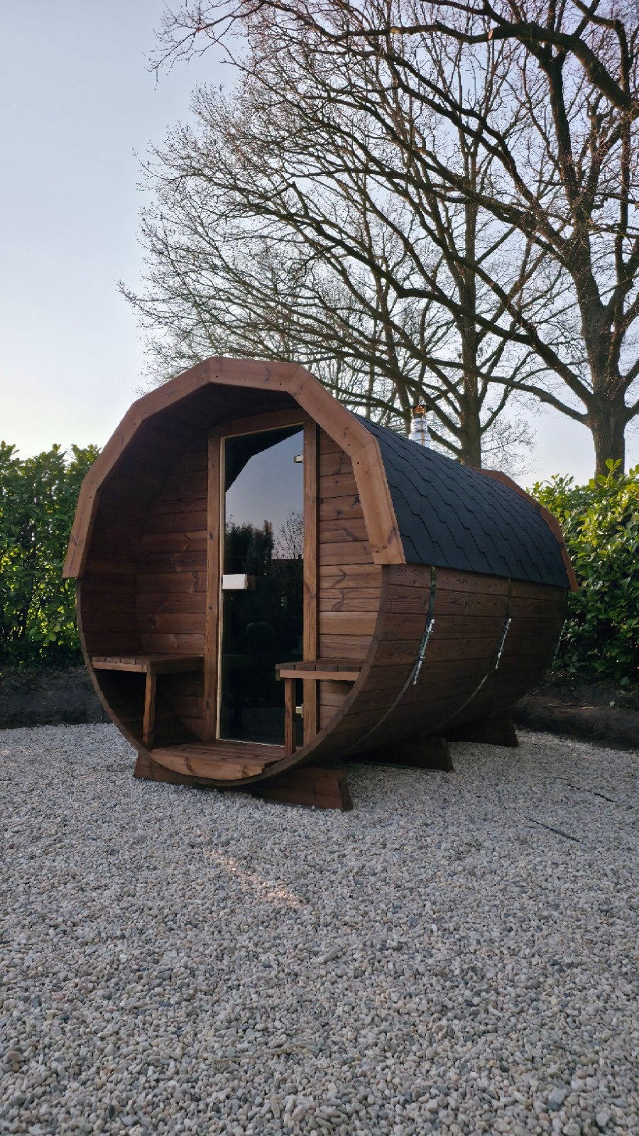 3M Barrel Sauna Gratis Levering en Plaatsing - 10% KORTING, Sport en Fitness, Ophalen of Verzenden, Nieuw, Fins of Traditioneel