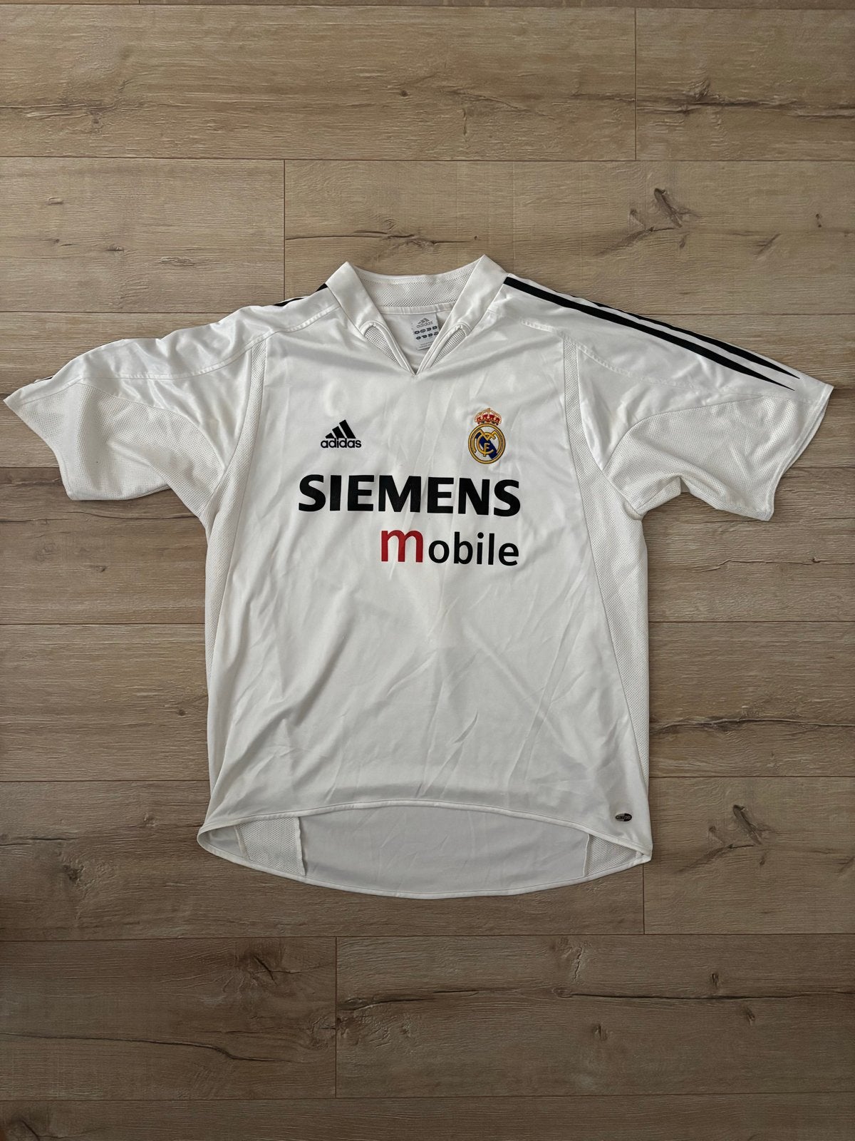 Real Madrid Ronaldo #9 Thuisshirt Maat L, Wit, Ophalen of Verzenden, Gedragen, Maat 42/44 (L)