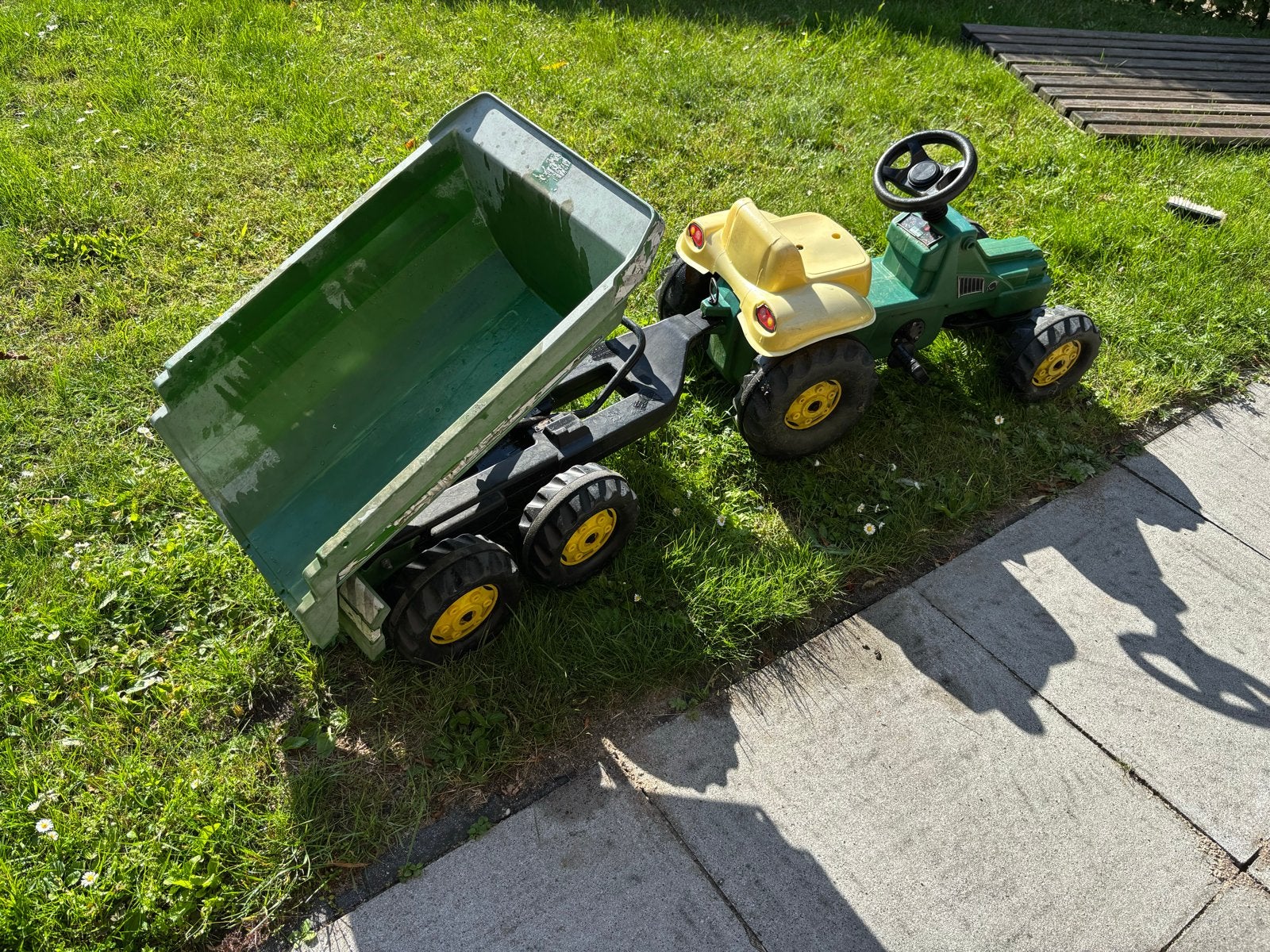 John Deere tractor met kielkar aanhanger, Ophalen of Verzenden, Gebruikt