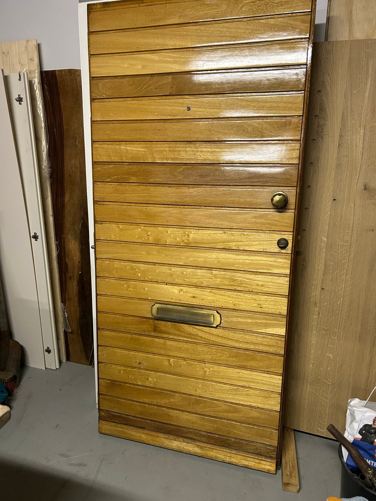 Massieve houten voordeur met beslag, Haits68@gmail.com, Gebruikt, 80 tot 100 cm, Geen