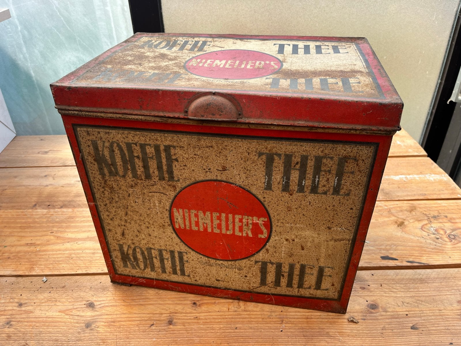 Vintage Niemeyer's Koffie Thee Blik - Authentiek Verzamelstu, Ophalen
