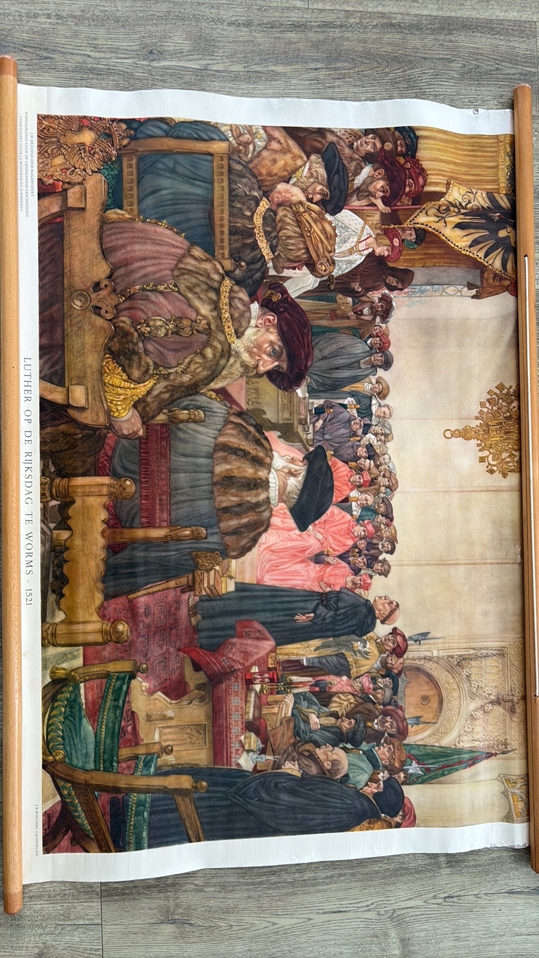 Schoolplaat Luther op de Rijksdag te Worms 1521, Ophalen of Verzenden, Geschiedenis