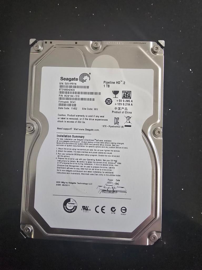 Seagate Pipeline HD.2 1TB harde schijf, Computers en Software, Harde schijven, Intern, Nieuw, Ophalen of Verzenden, Seagate