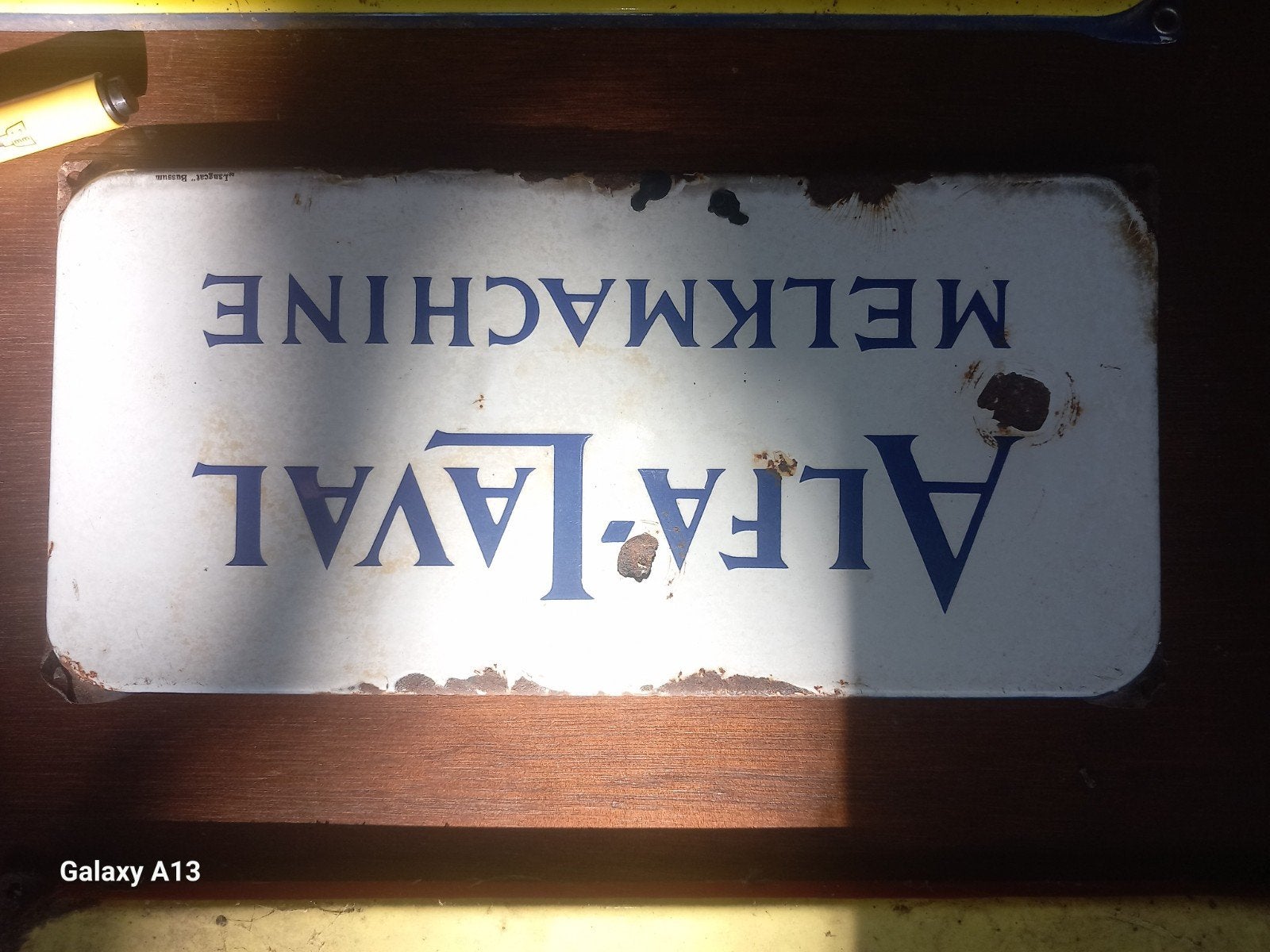 Vintage Alfa-Laval Melkmachine Emaille Reclamebord, Ophalen of Verzenden