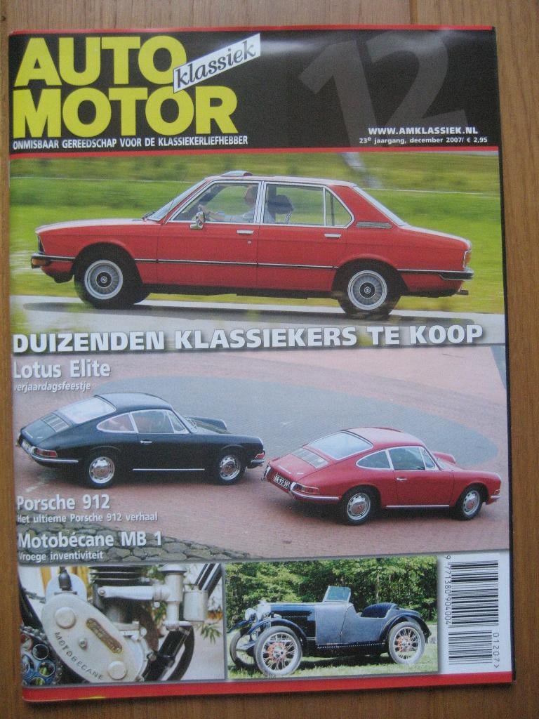 Auto Motor Klassiek 12 2007 Porsche 912, Austin, 525, Elite, Boeken, Ophalen of Verzenden, Nieuw, Porsche