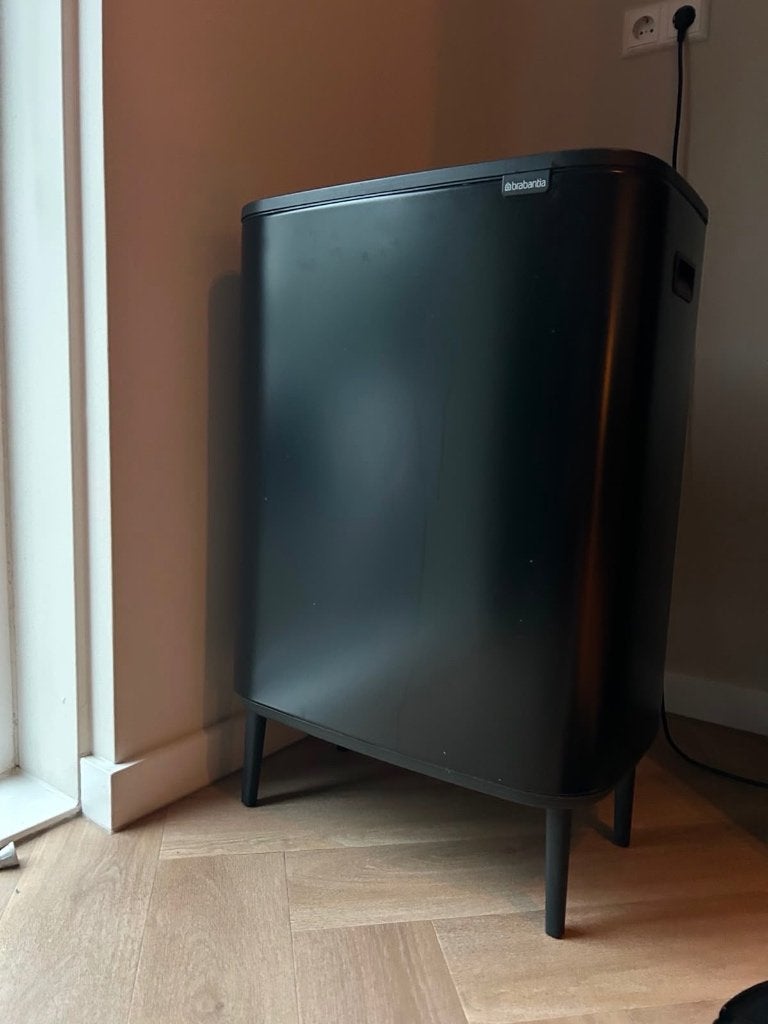 Brabantia touch bin high 2x 30 liter, Ophalen, 50 tot 75 cm, 40 liter of meer, Zo goed als nieuw