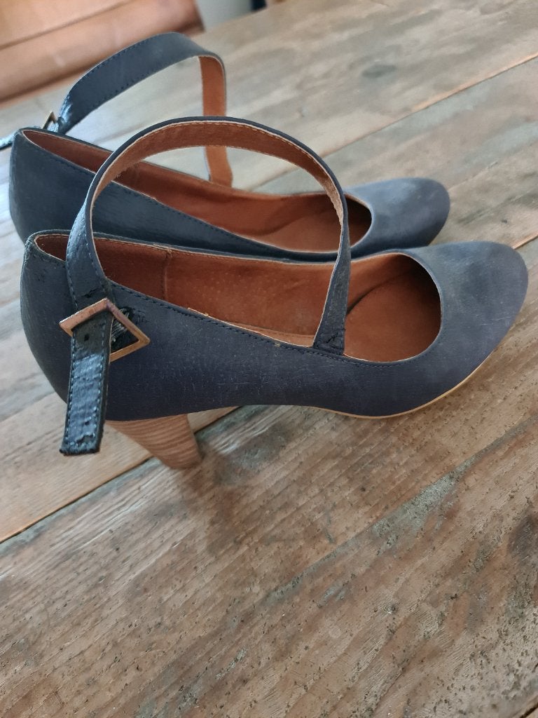 Blauwe zomer pumps, Pumps, Blauw, Ophalen of Verzenden, Zo goed als nieuw