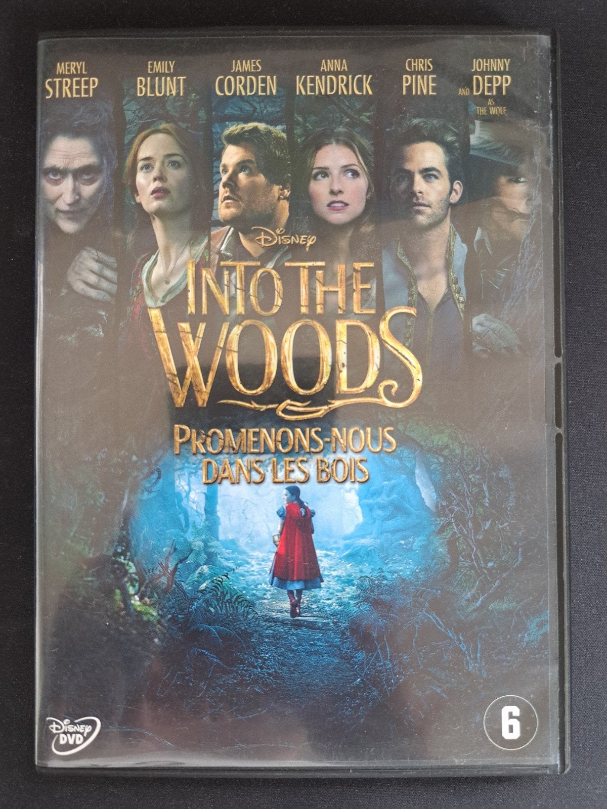 Into the Woods - Disney DVD (Meryl Streep) (4 halen 3 betale, Nederlands, Nederlands, Ophalen of Verzenden, Zo goed als nieuw