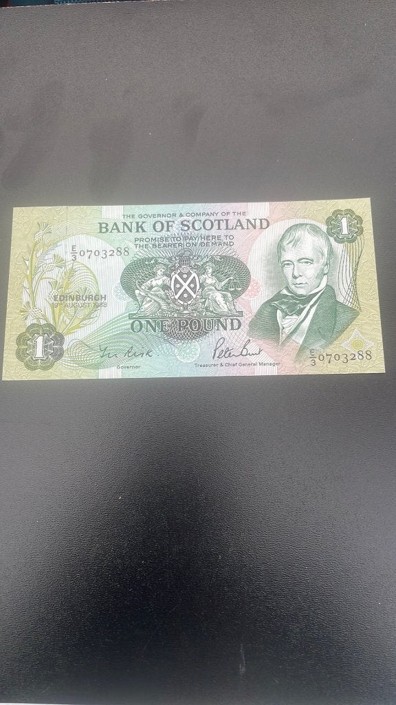 Fdc biljet bank of scotland one pound 1988, Ophalen of Verzenden, Overige landen, Los biljet