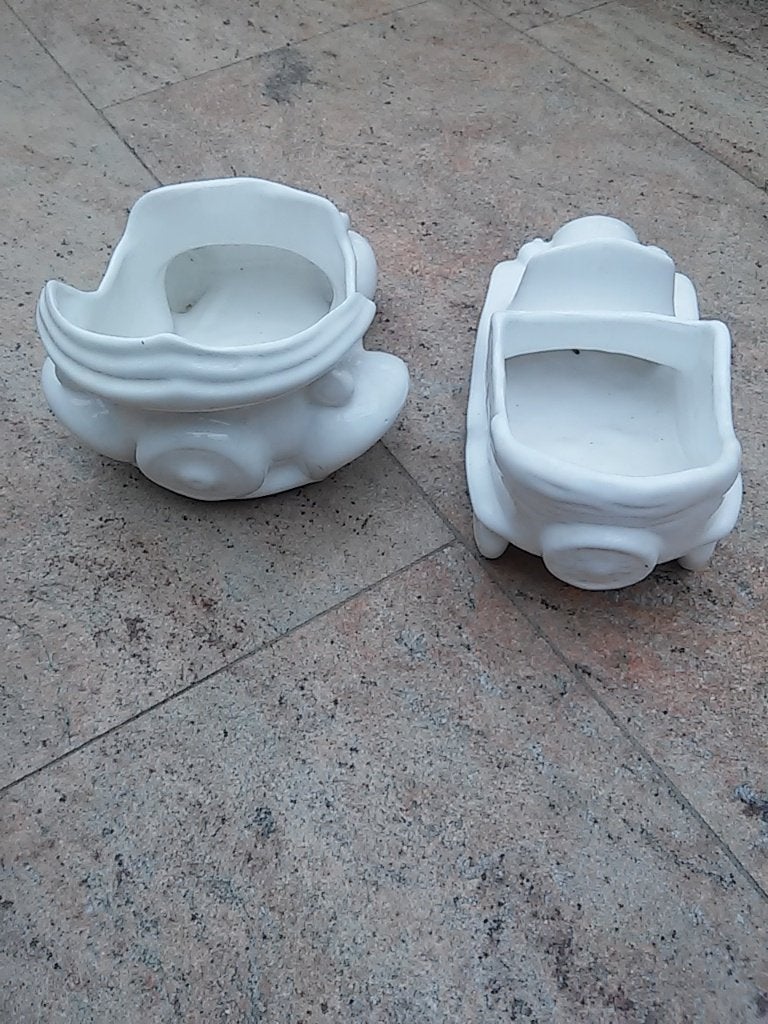Bloempotten, Aardewerk,  model Oldtimer, Steen, Minder dan 30 cm, Rond, Nieuw