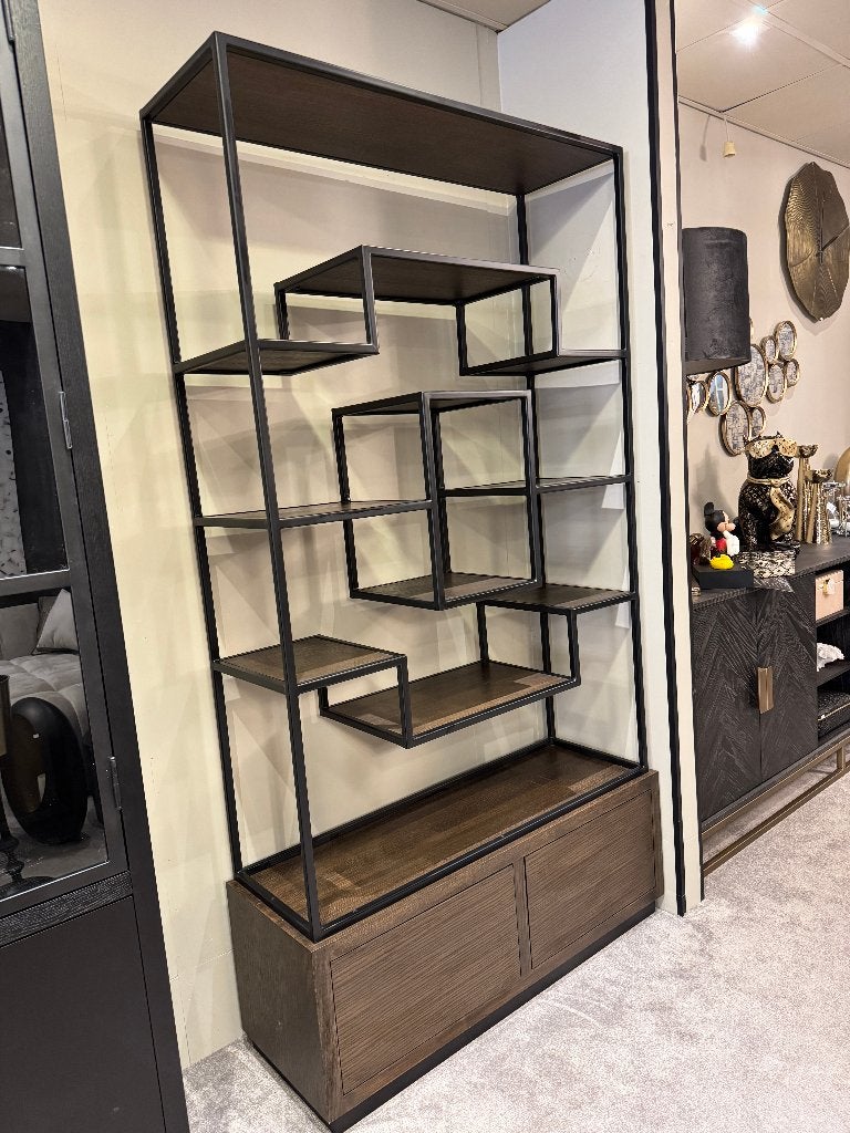 Wandkast Bonvoy brown Richmond Interiors, Ophalen, 200 cm of meer, Nieuw, Minder dan 150 cm