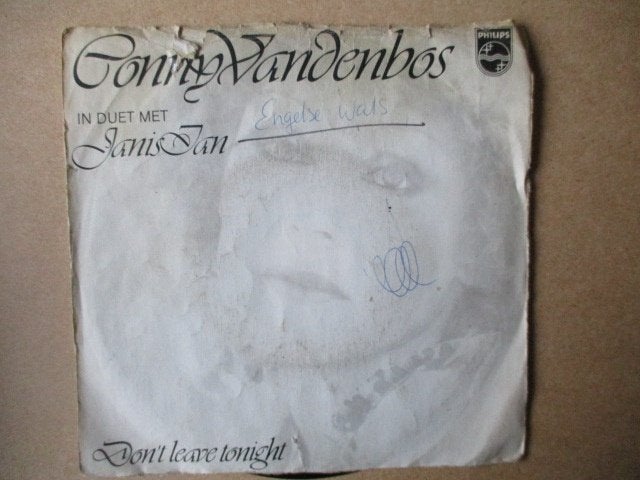 s5155 conny vandenbos / janis ian - don't leave tonight, Ophalen, Gebruikt, 7 inch, Overige genres