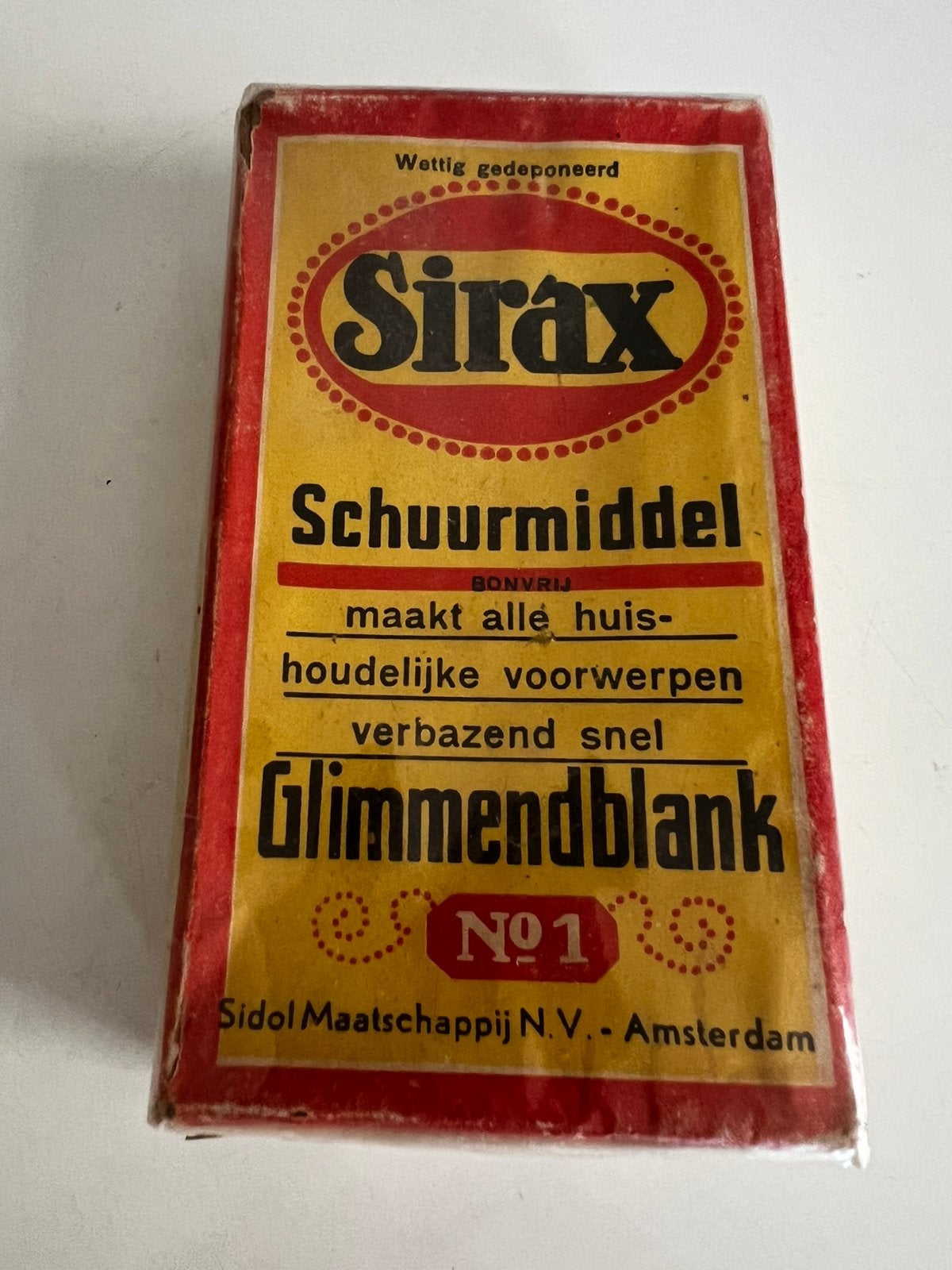 Vintage SIRAX Schuurmiddel Sidol Mij. Amsterdam Jaren 40, Ophalen of Verzenden, Nederland
