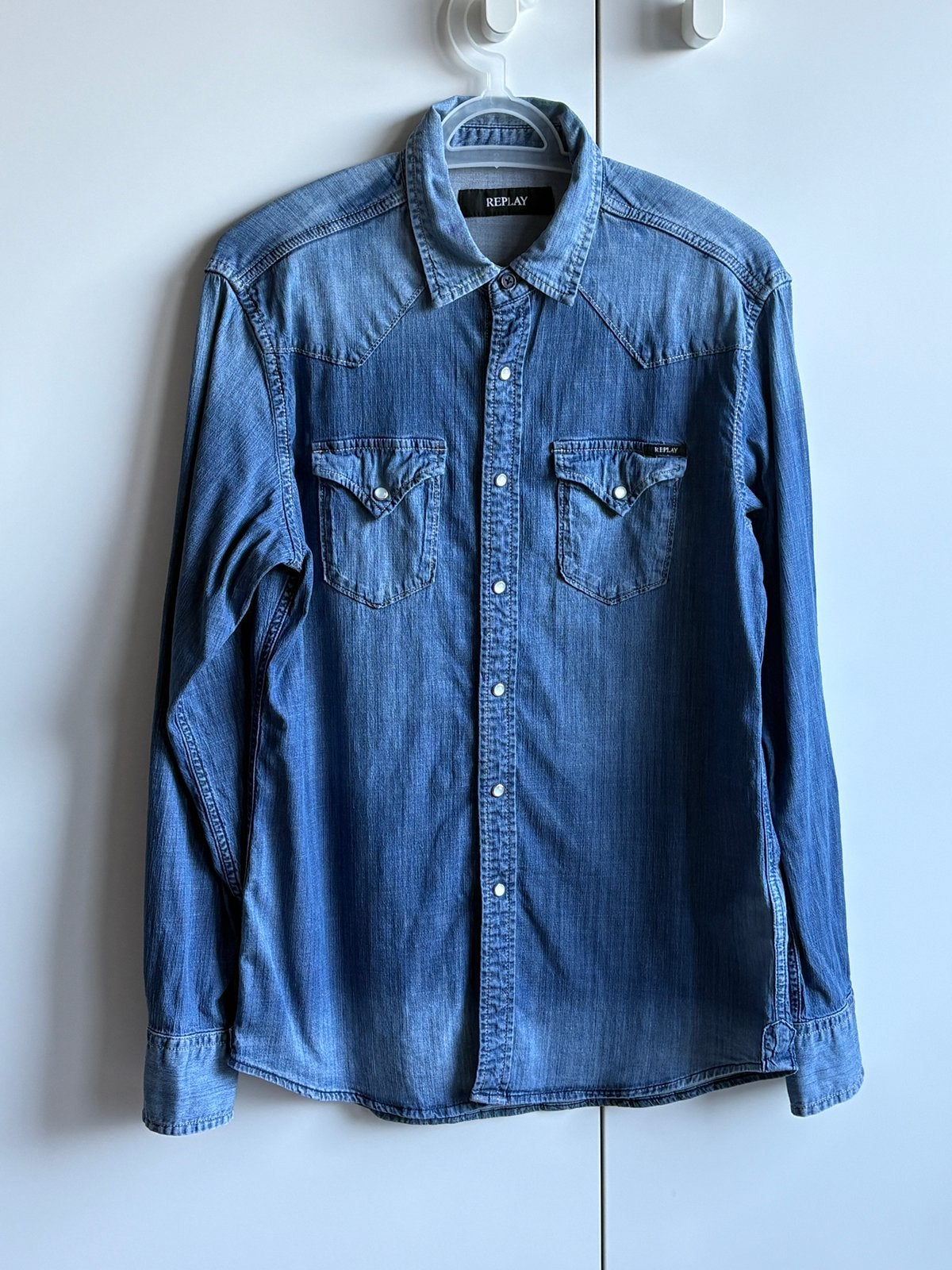 Replay spijkerblouse, Ophalen of Verzenden, Zo goed als nieuw, Blauw