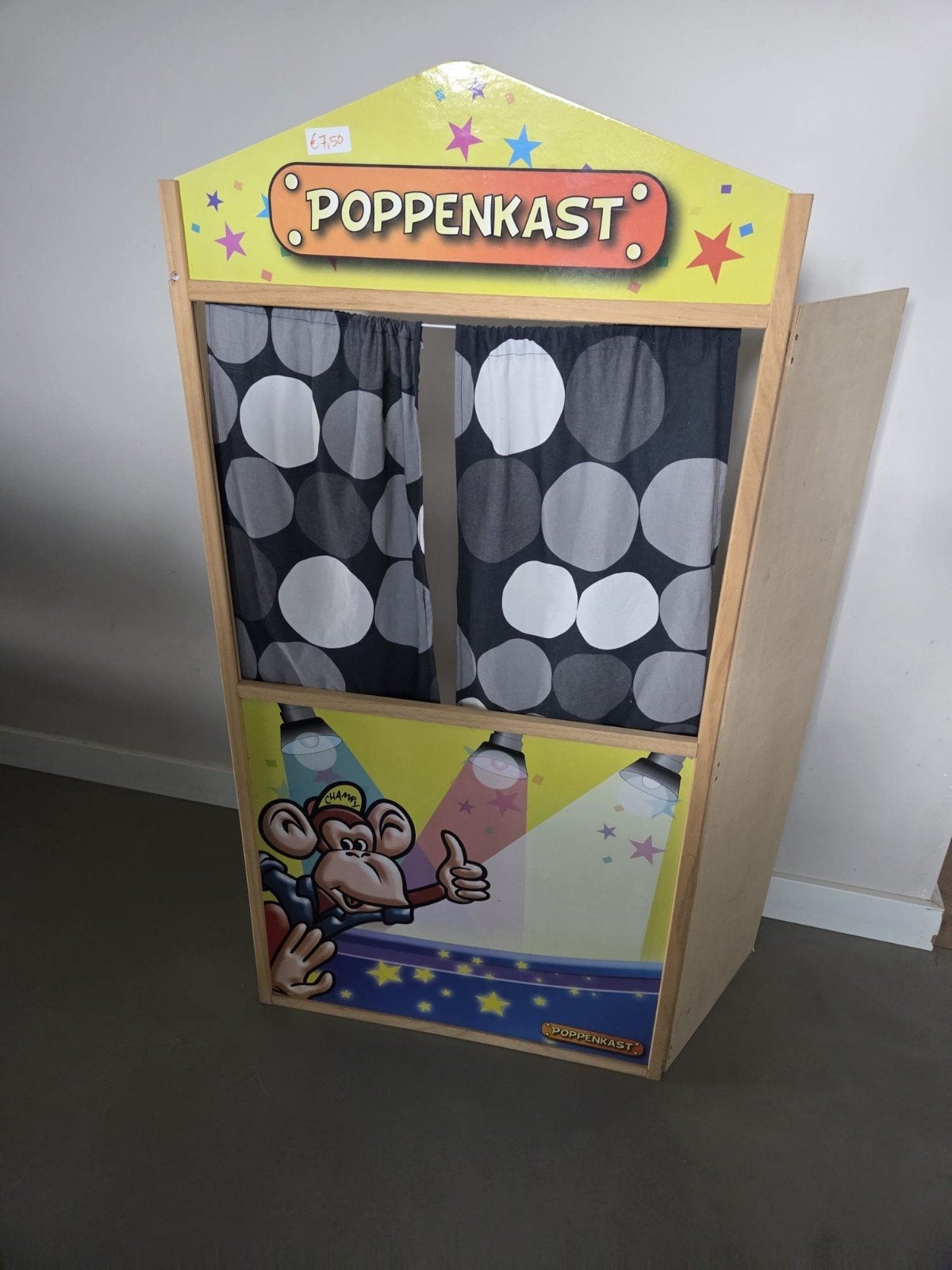 Vintage Poppenkast met Diverse Handpoppen, Verzamelen, Poppen, Ophalen, Gebruikt, Overige typen