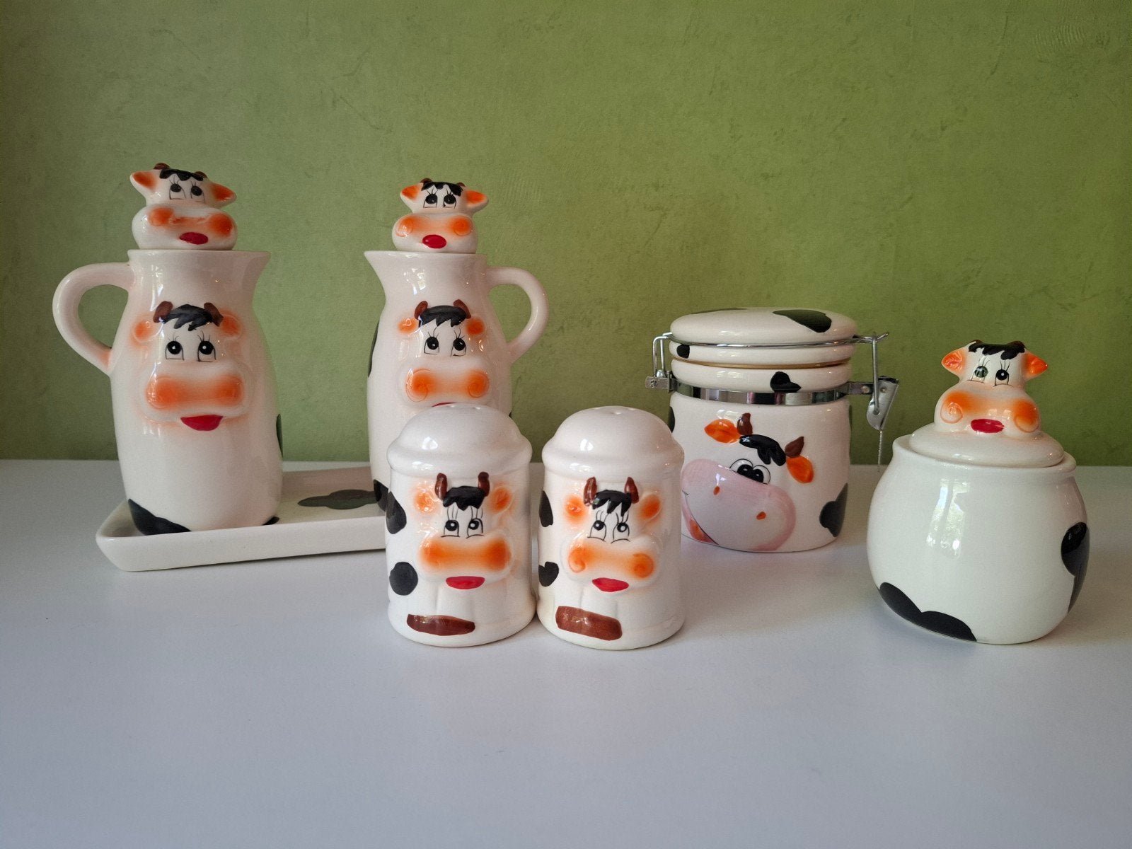 Leuke koeien servies set - 7-delig, Ophalen of Verzenden