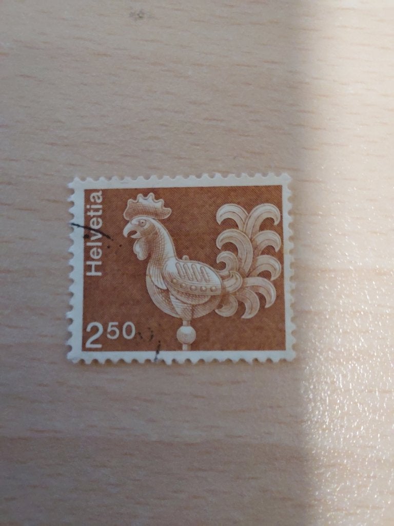 1975 Zwitserland windhaan, Verzenden, Gestempeld