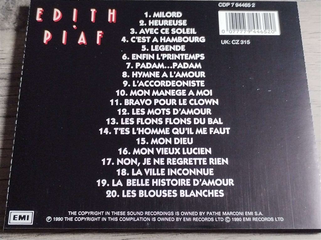 Edith Piaf – Edith Piaf At The Paris Olympia, Cd's en Dvd's, Cd's | Wereldmuziek, Ophalen of Verzenden, Zo goed als nieuw