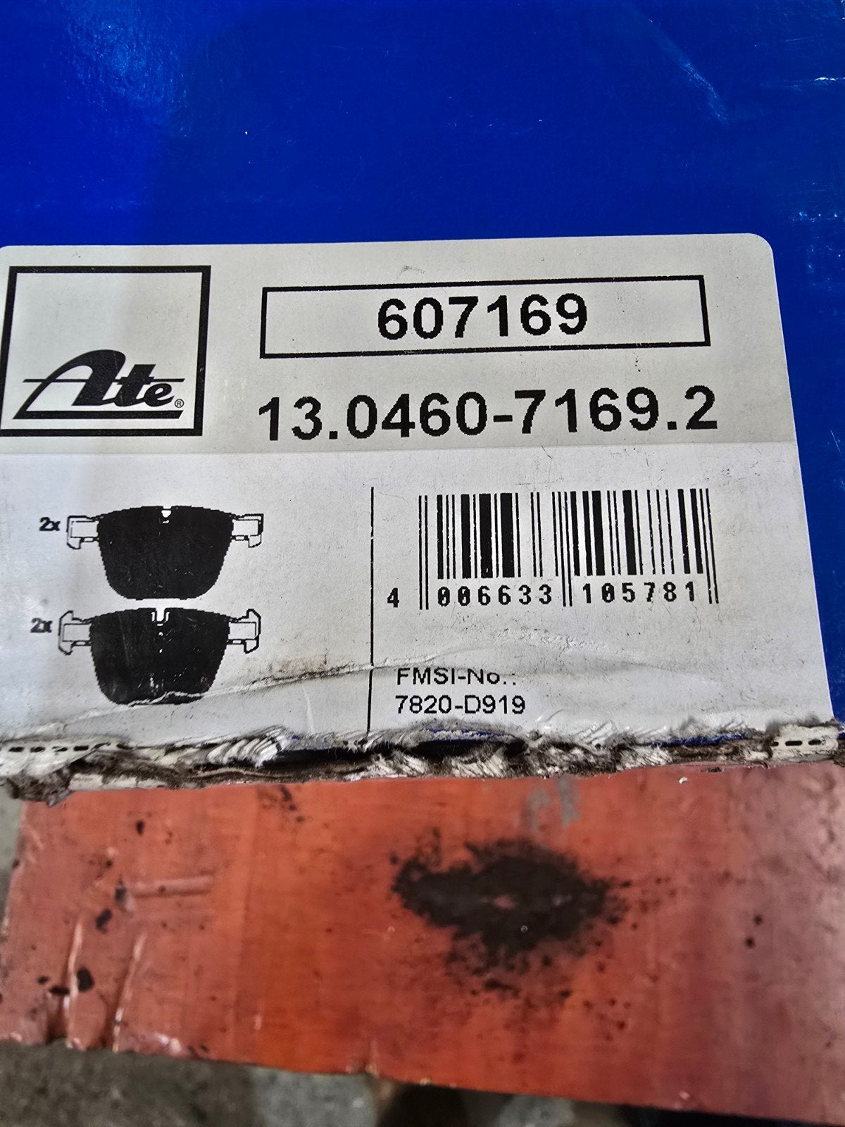 13.0460-7169.2 Ate remblokken Bmw M3 M5 M6 X5 X6, Ophalen of Verzenden, Nieuw, BMW