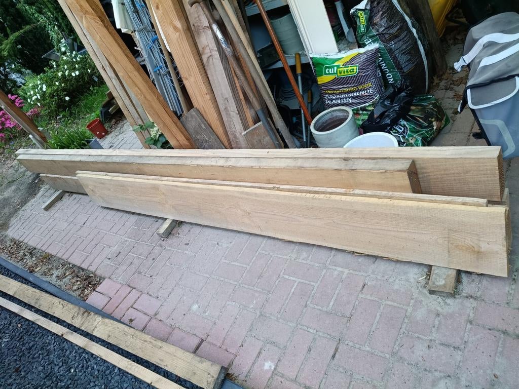 Nieuwe douglas balken en planken, Doe-het-zelf en Verbouw, Hout en Planken, Ophalen, Nieuw, Balk, Overige houtsoorten