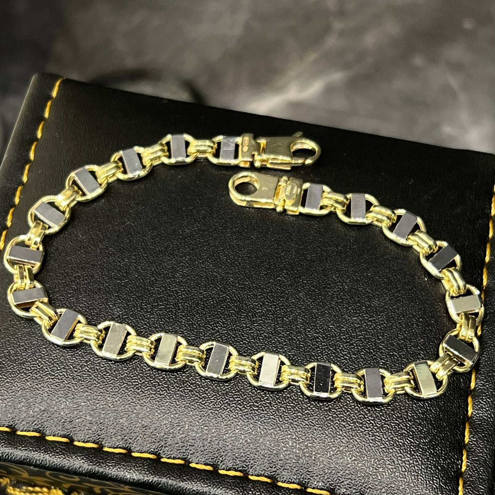 14k gouden armband kingsley schakel, Ophalen of Verzenden, Nieuw, Goud
