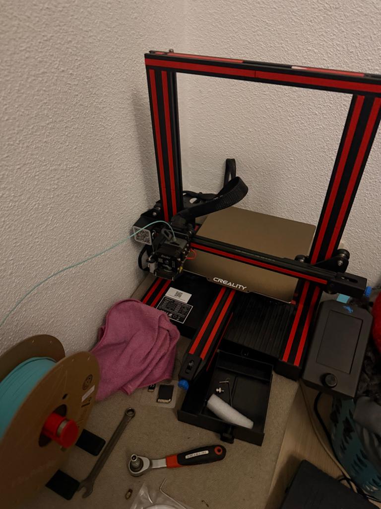 Geüpgradede Creality Ender 3 V2 3D-printer, Computers en Software, 3D Printers, Zo goed als nieuw, Filament, Ophalen of Verzenden