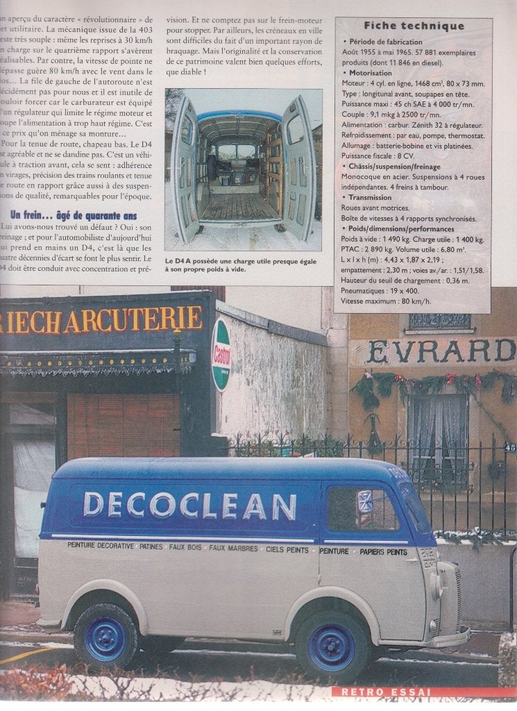 1959 Peugeot D4A classic vehicle, Verzenden, Gelezen, Peugeot