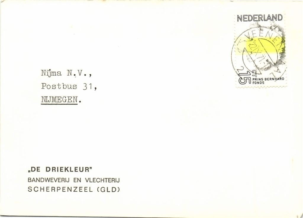 De Driekleur, Scherpenzeel [GLD] - 09.1971 - drukwerk, Ophalen of Verzenden, Briefkaart