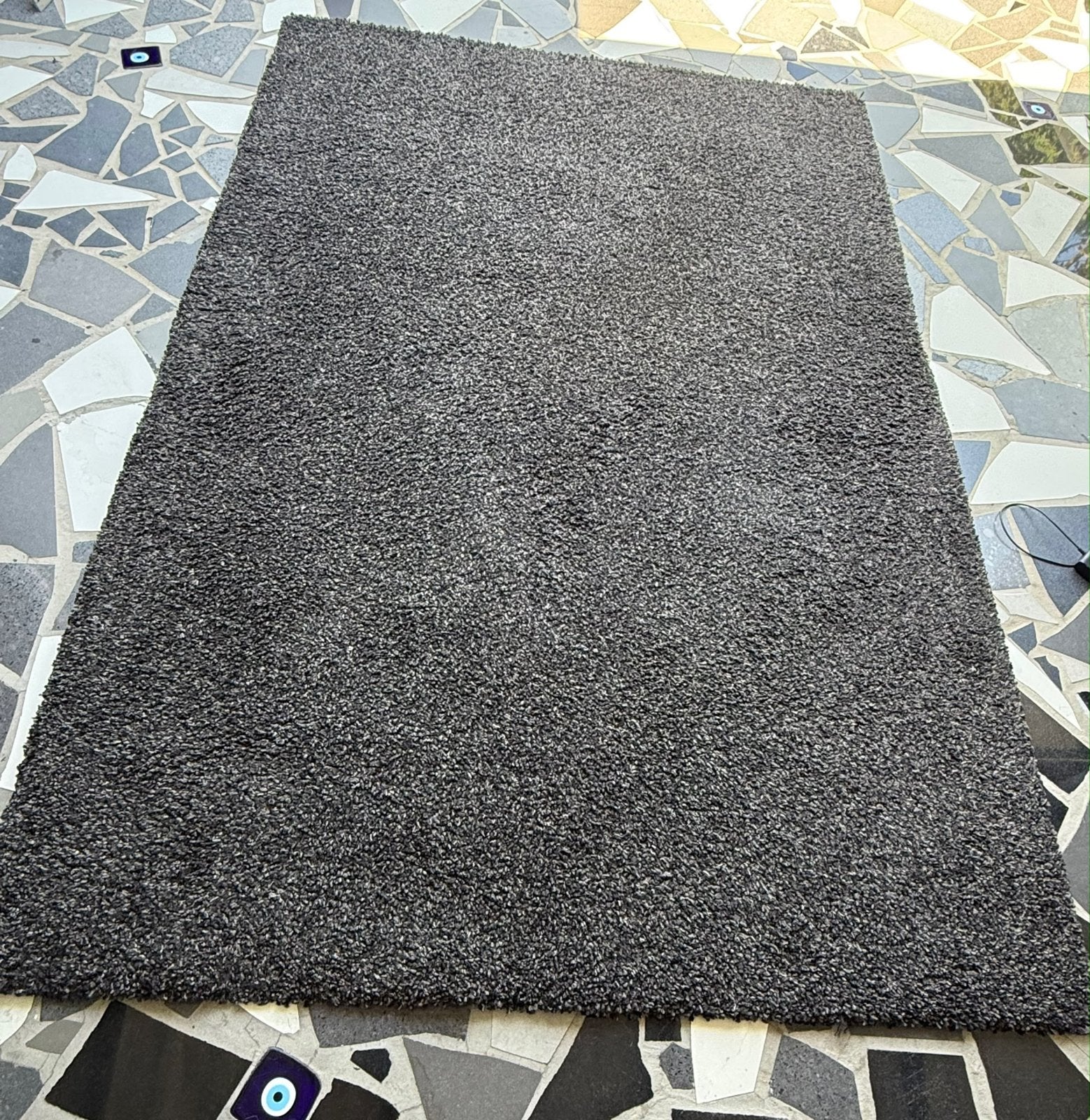 IKEA ALHEDE Vloerkleed - Grijs, 160x240 cm, Gebruikt, 150 tot 200 cm, 200 cm of meer, Ophalen of Verzenden