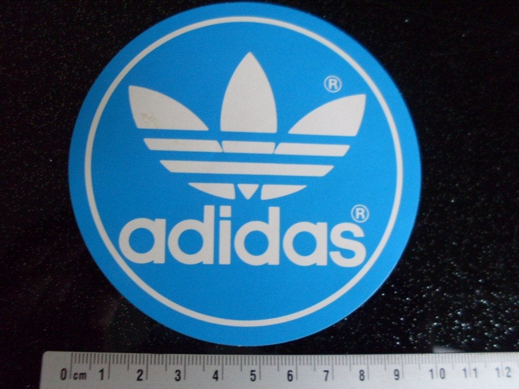 sticker adidas logo 100mm doorsnede, Verzenden, Zo goed als nieuw, Merk