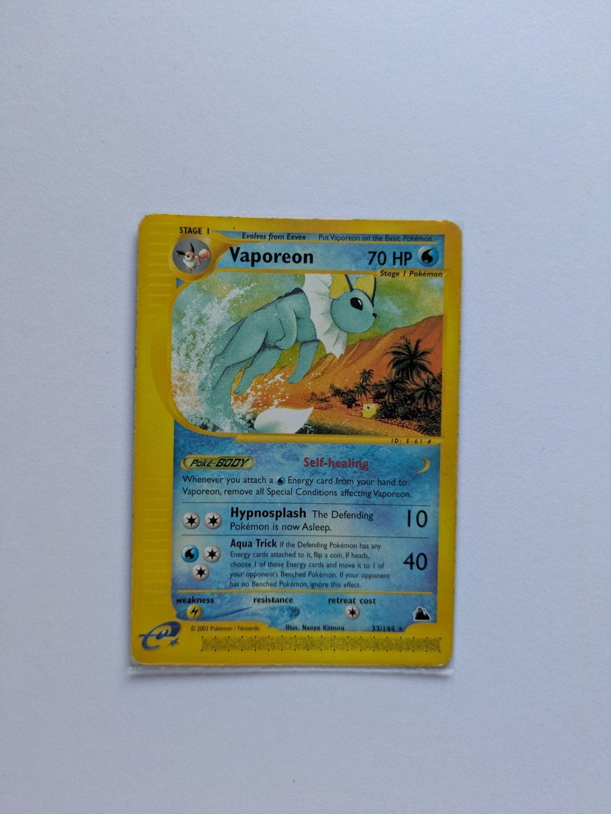Vaporeon 33/164 skyridge, Verzenden, Zo goed als nieuw