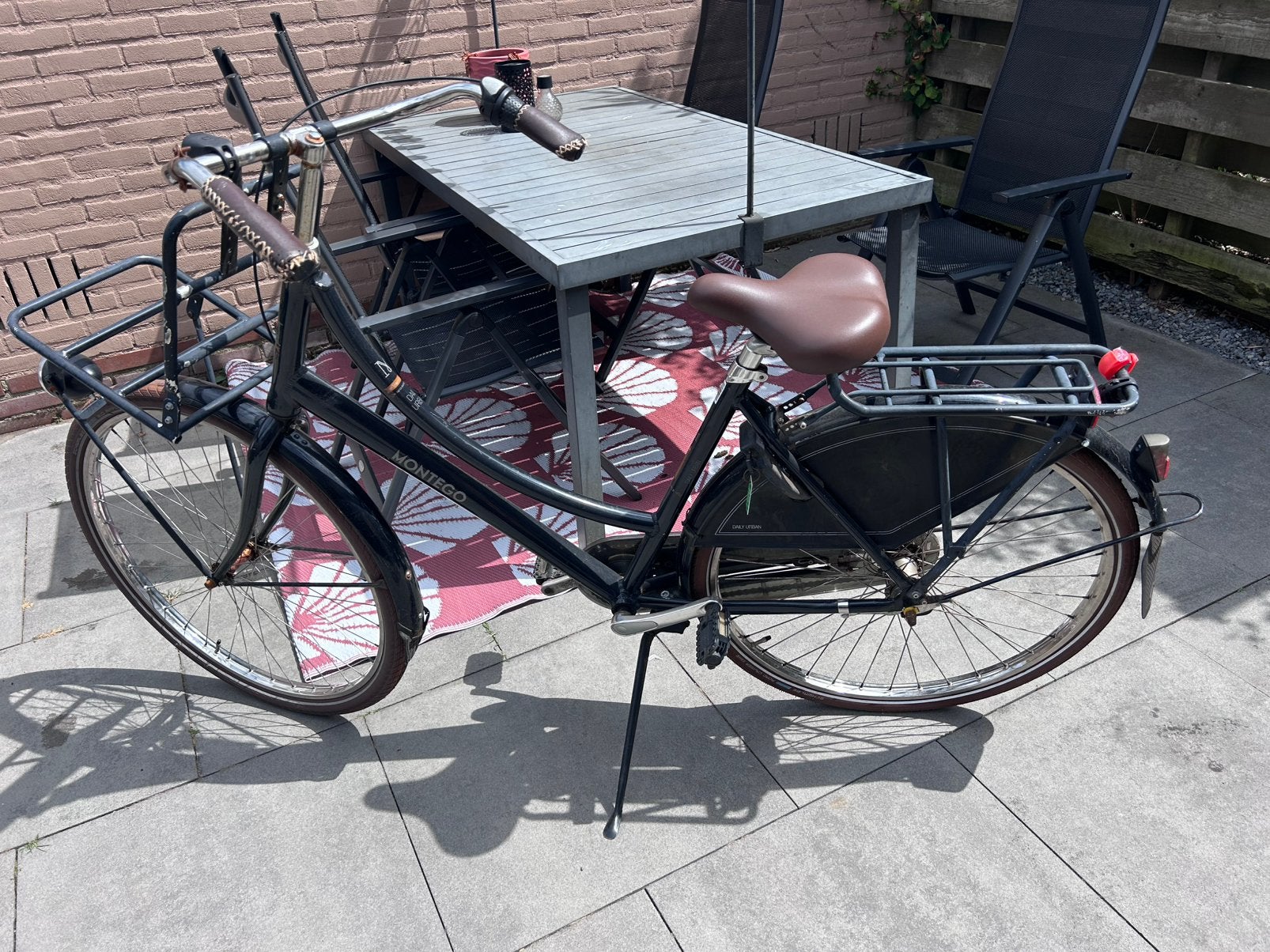 Montego dames fiets zwart, Ophalen, Gebruikt, Terugtraprem, Versnellingen