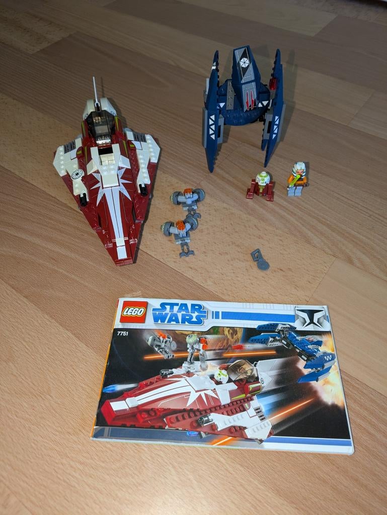Lego Star Wars - Ahsoka's Starfighter and Vulture Droid, Gebruikt, Star Wars, Lego, Ophalen of Verzenden