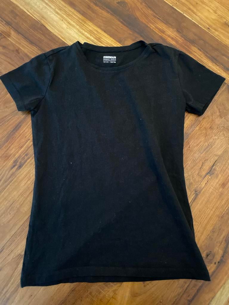 Zwart T-shirt Zeeman Original Basics Maat 158/164, Zwart, Ophalen of Verzenden, Korte mouw, Maat 34 (XS) of kleiner