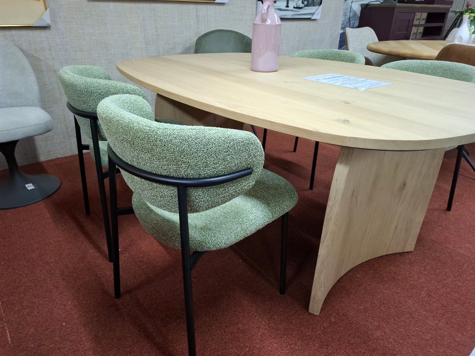 4 Nieuwe stoelen, stof kleur Groen, Jona Coco-Maison, Ophalen, Overige kleuren, Nieuw, Metaal